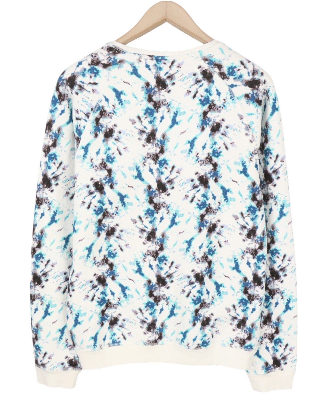 SCOTCH & SODA Men Sweatshirt M White Patterned Crew Neck Pull On
