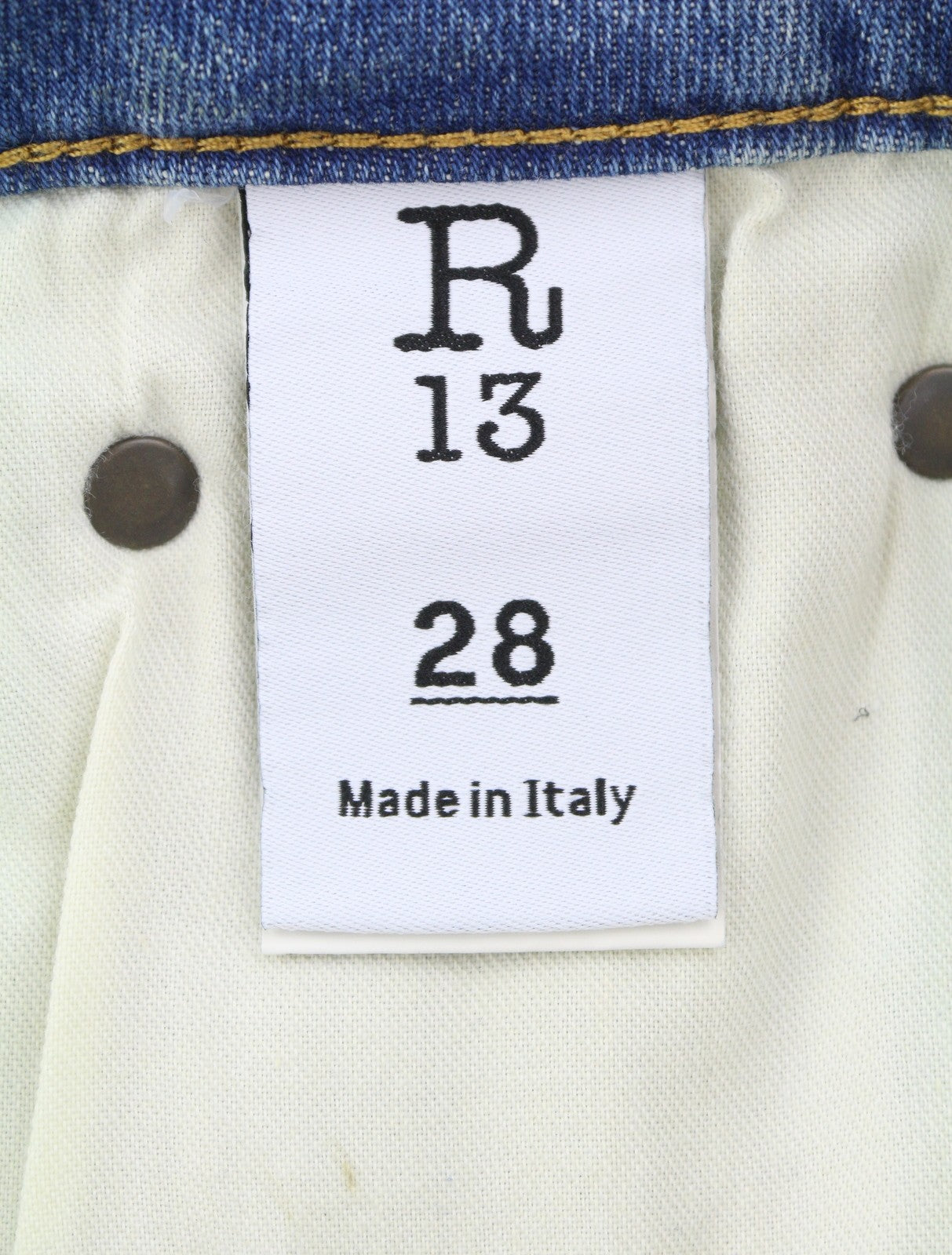R13 Kick Fit Women Jeans 28 Kelly Stretch Whiskers Faded Cropped PS26