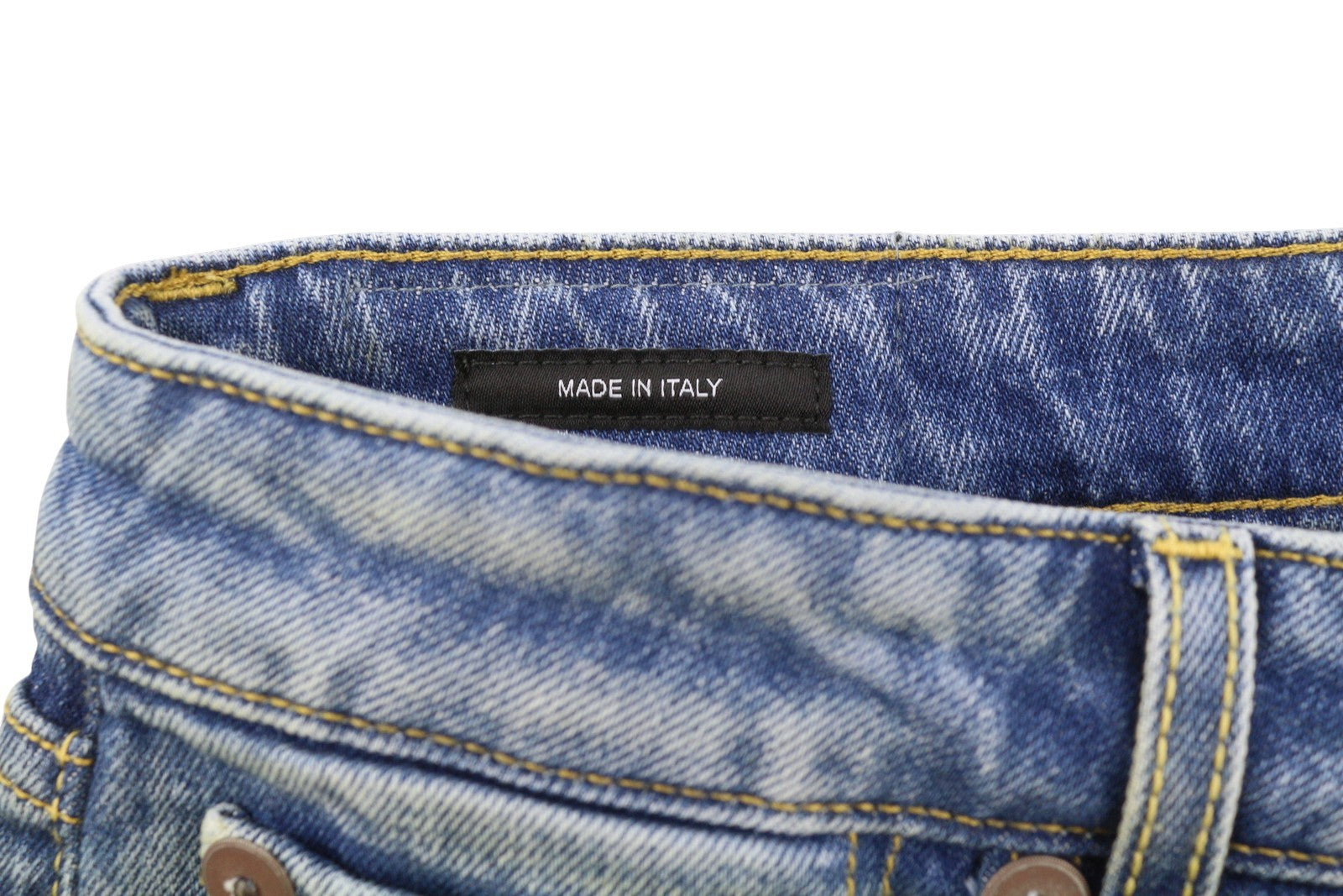 R13 Kick Fit Women Jeans 27 Jasper Stretch Faded Whiskers Cropped Blue PS26