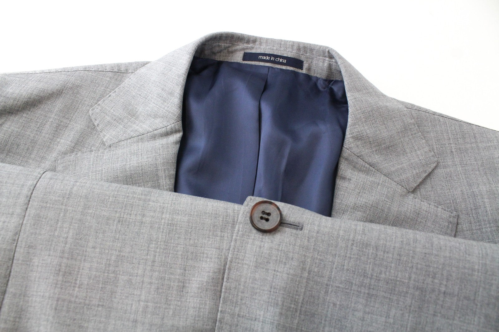 SUITSUPPLY Lazio Men Blazer UK46S Pure Wool Super 120's Grey Classic Lined
