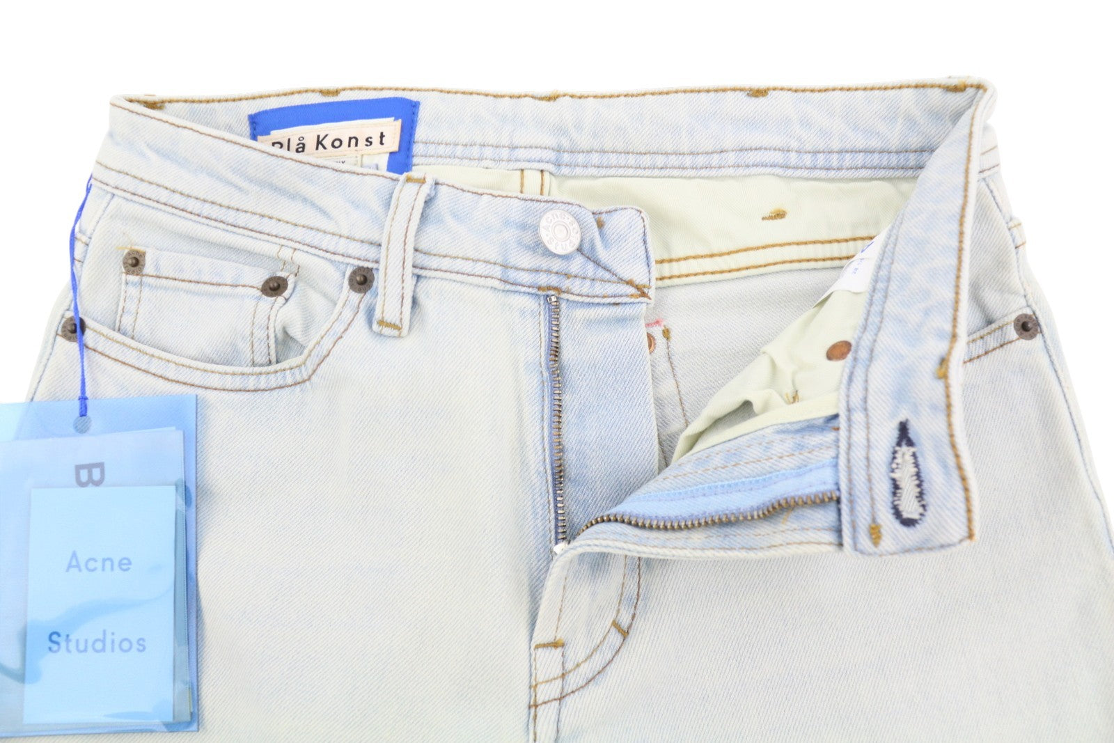 ACNE STUDIOS Bla Konst South LT Blue Women Jeans W25/L34 Blue Faded Slim Fit