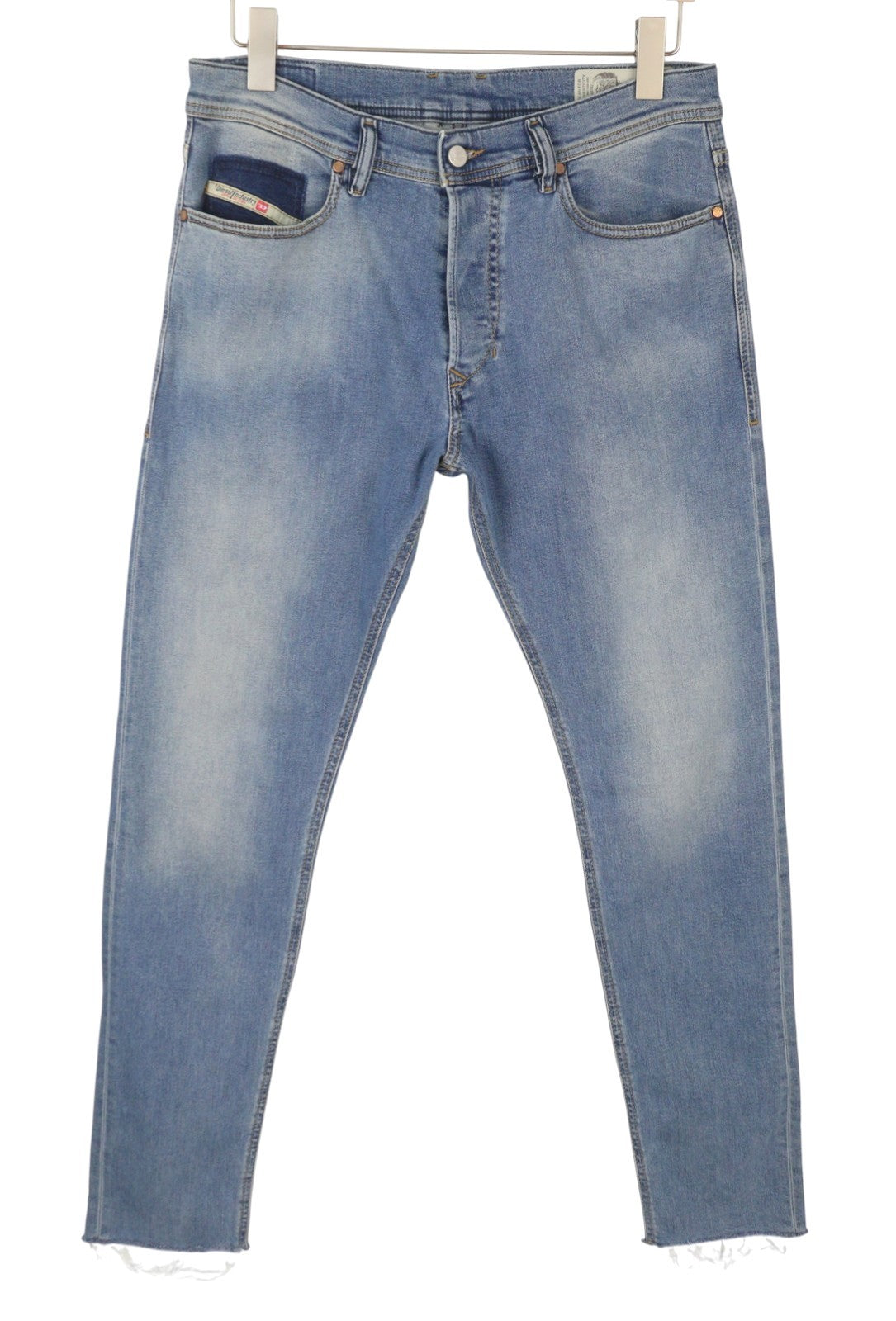 DIESEL Tepphar-R 084SV Men Jeans W31/L32 Blue Faded Slim Carrot Distress Stretch