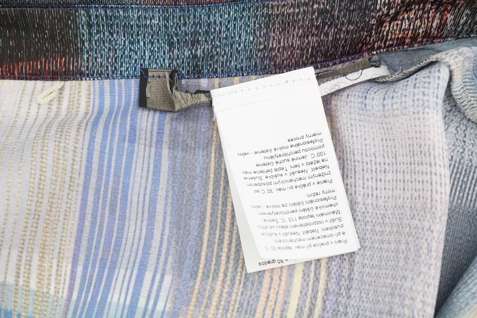 MARINA RINALDI Women Dress EU54 Colourful Patterned Button-Up Belted Midi