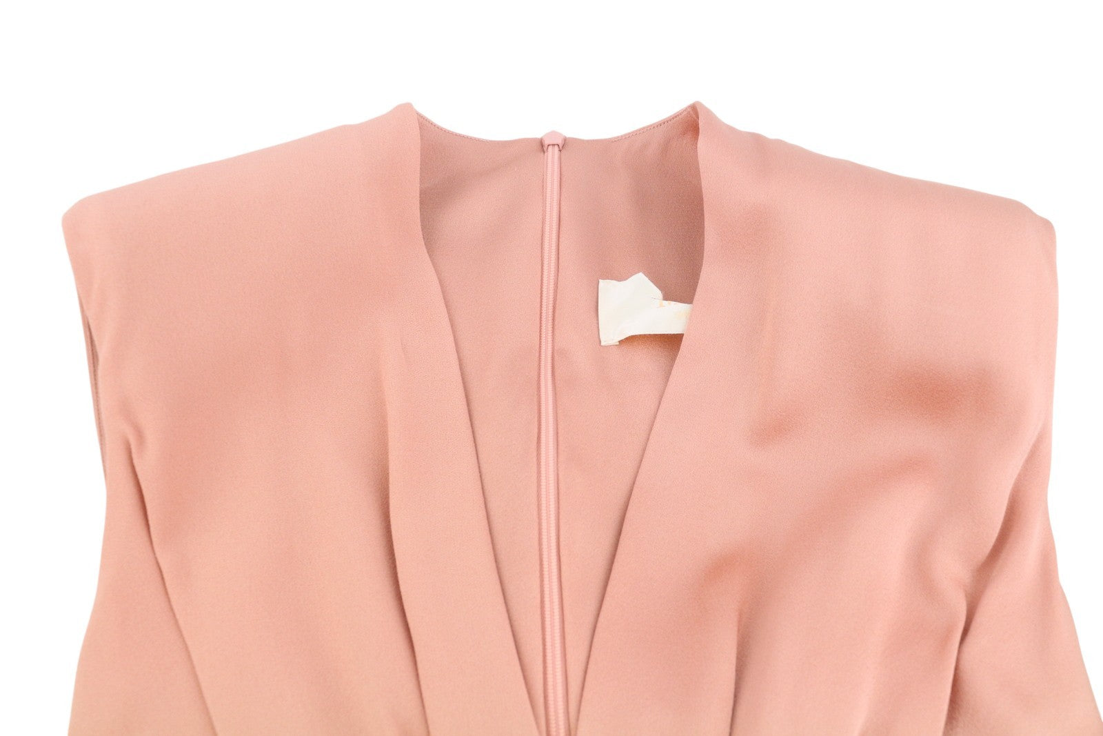 MAX MARA Pilard Women Dress EU38 Pink Center Front Slit V-Neck Sleeveless Maxi