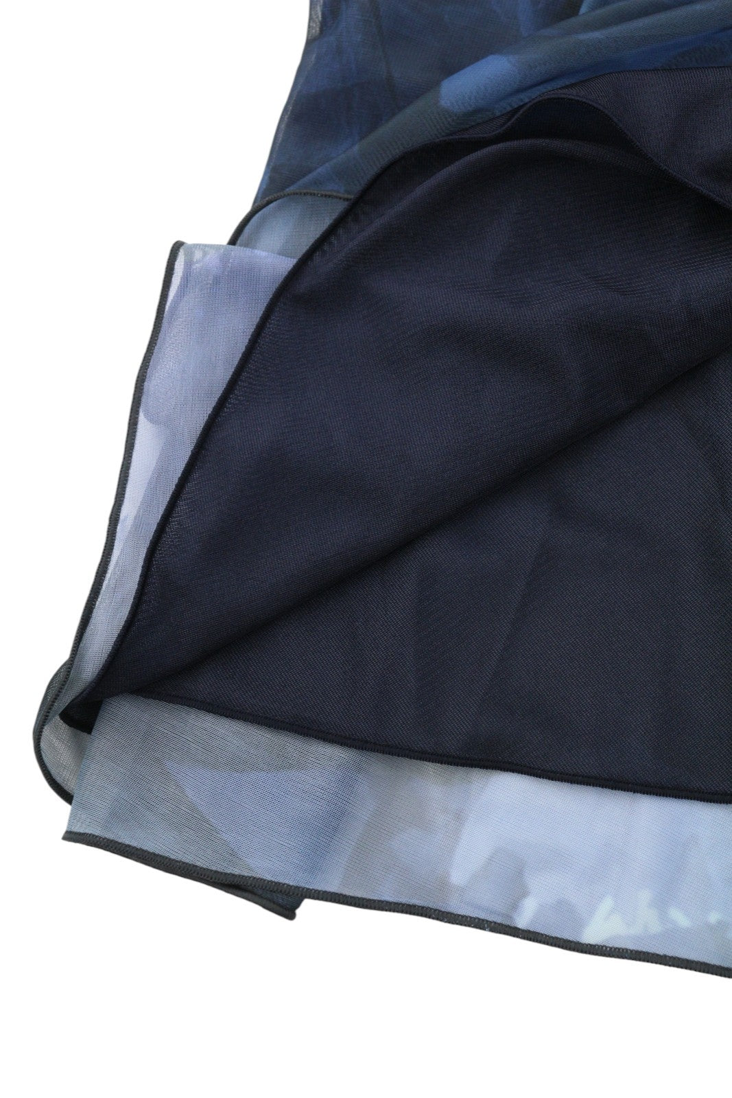 MAX&CO. Women Dress S Dark Blur Floral Print V-Neck Sleeveless Midi