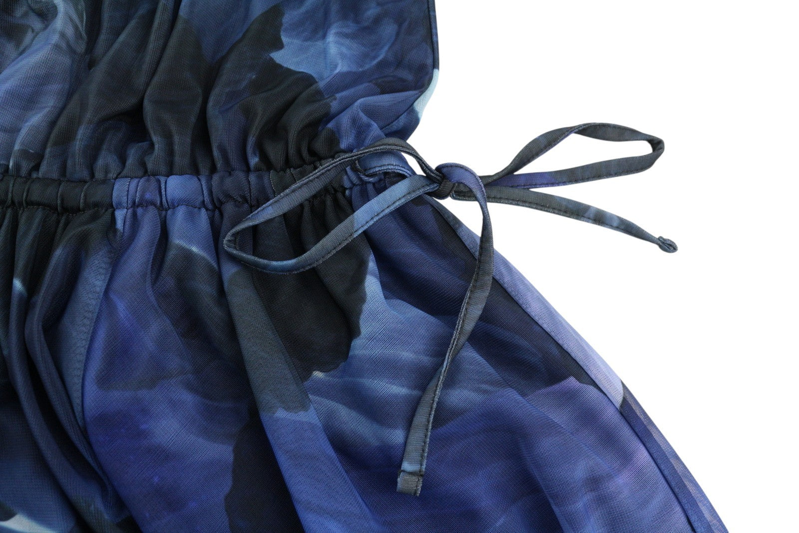 MAX&CO. Women Dress S Dark Blur Floral Print V-Neck Sleeveless Midi