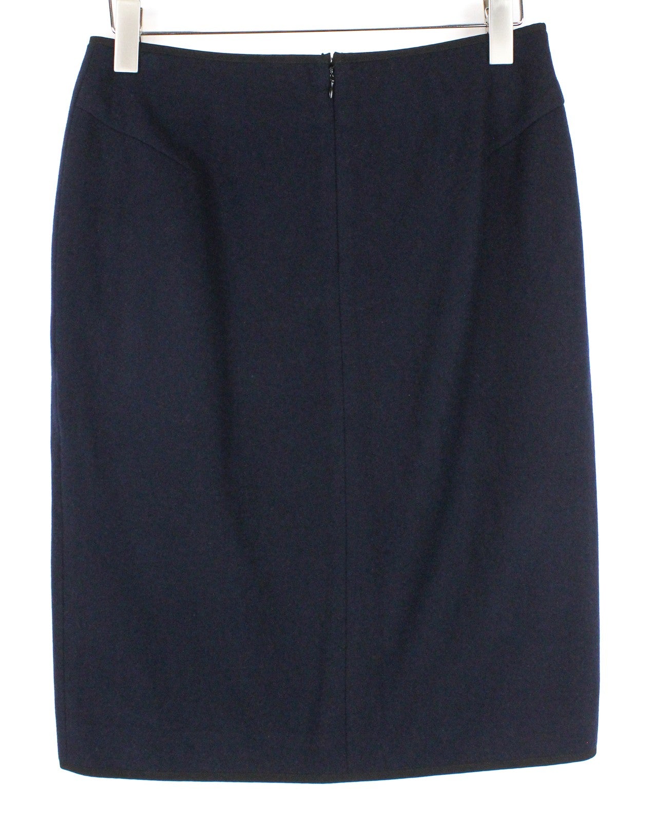 SCOTCH & SODA Women Skirt ~W31 Navy Pocketed Snaps Over The Knee Zipped Formal