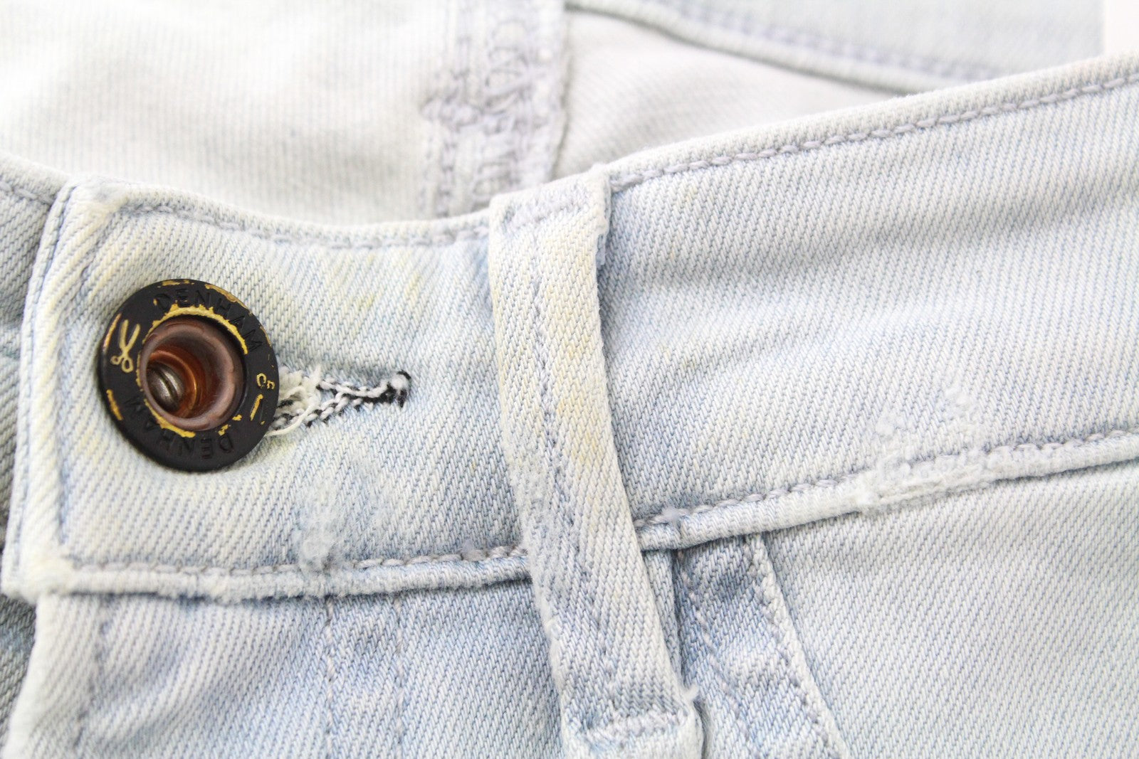 DENHAM Spray Women Jeans W24/L28 Blue Cotton Stretch Super Tight Distressed