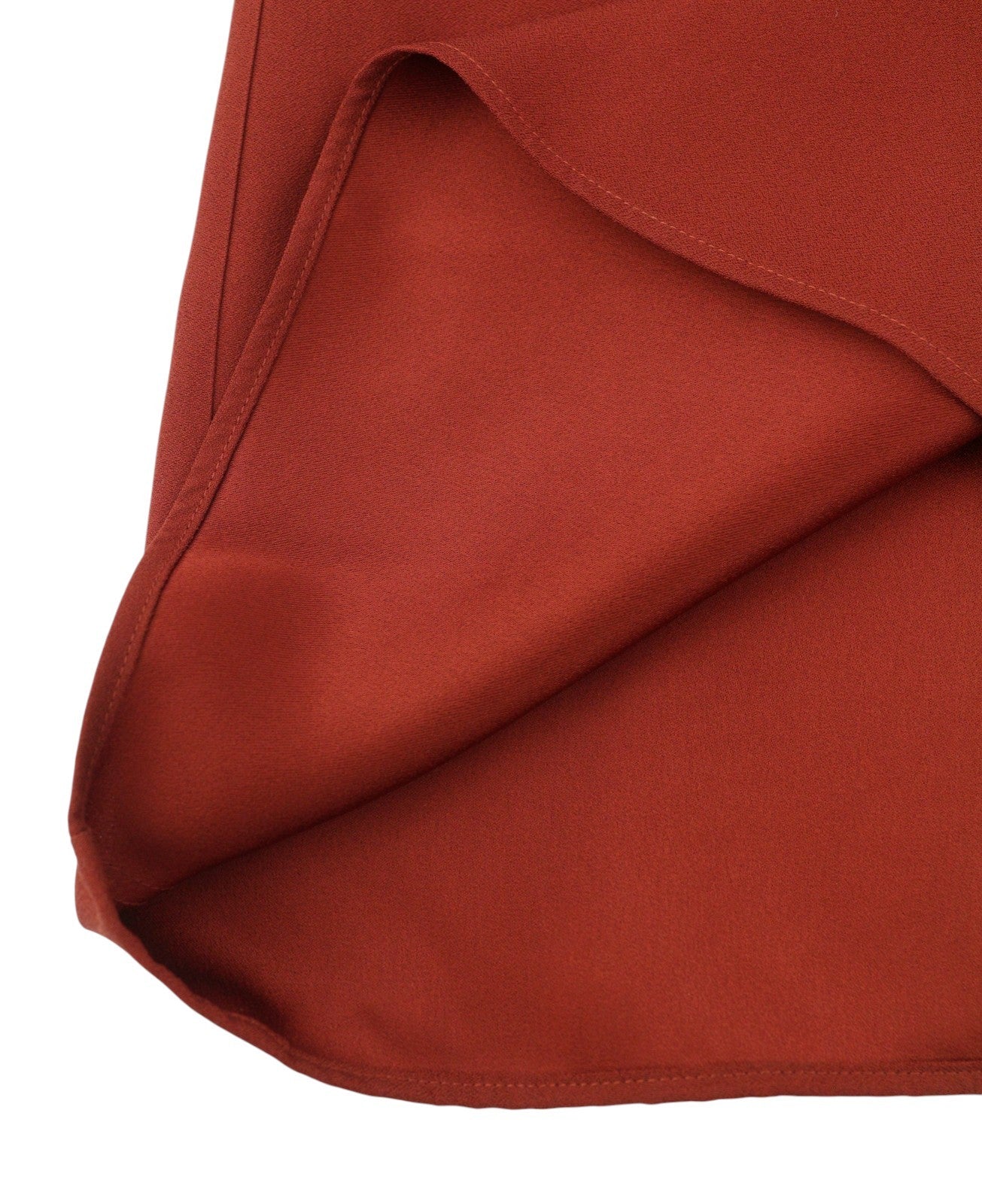 MARINA RINALDI Women Dress EU54 Brick Red Round Neck 3/4 Sleeves Knee-Length