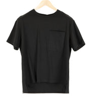 DENHAM Omono Women T-Shirt XS Black Pure Cotton Pocketed Casual Short Sleeve