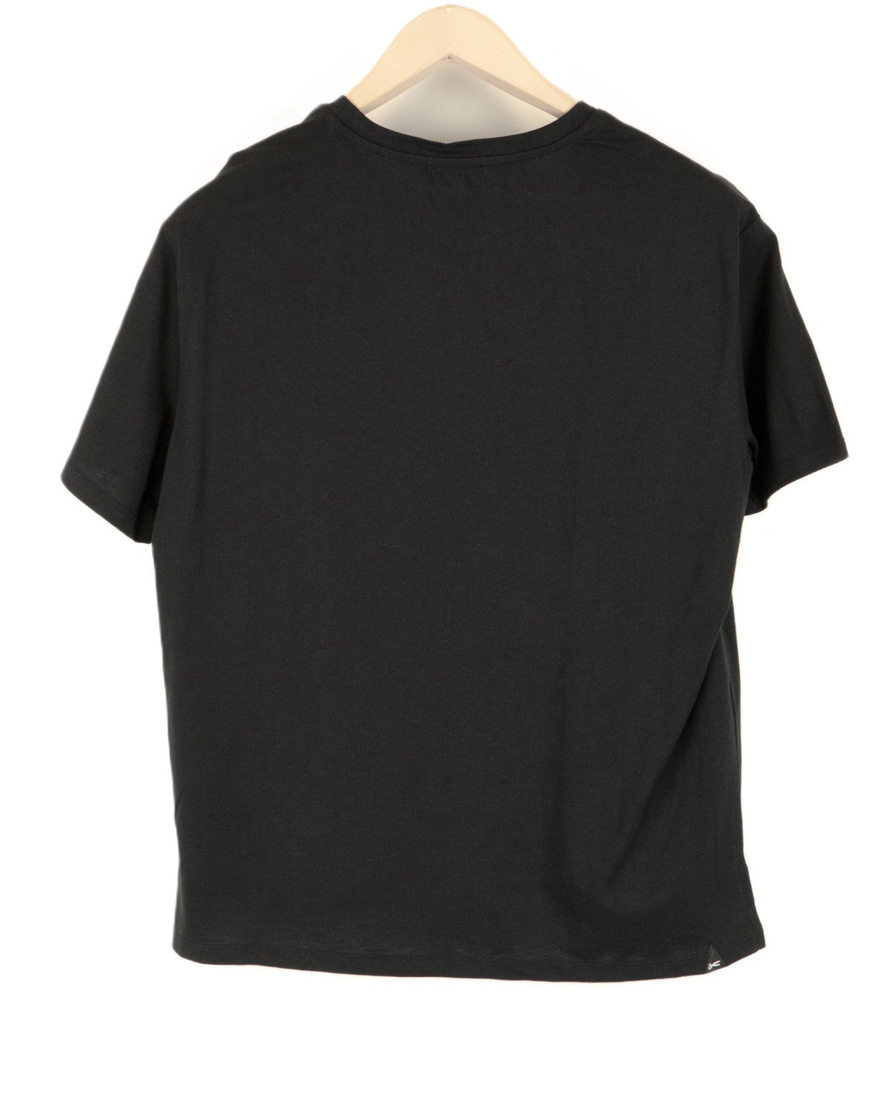 DENHAM Omono Women T-Shirt XS Black Pure Cotton Pocketed Casual Short Sleeve