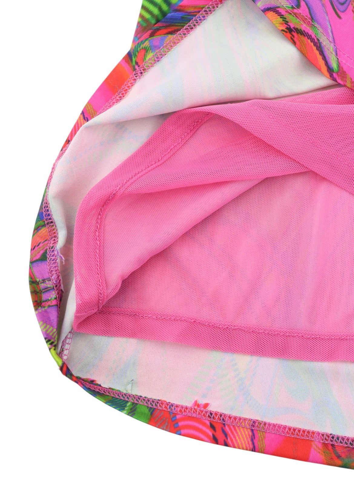 DESIGUAL Heather Women Dress S Multicolored Digital Print Long Sleeve Midi