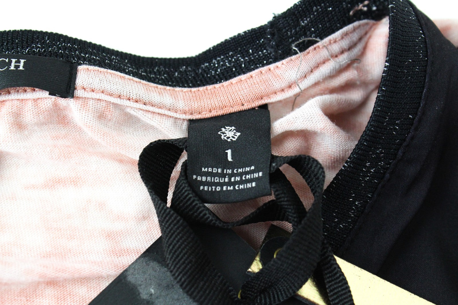 MAISON SCOTCH Women T-Shirt S Pink Cotton Blend Disco Print Lightweight