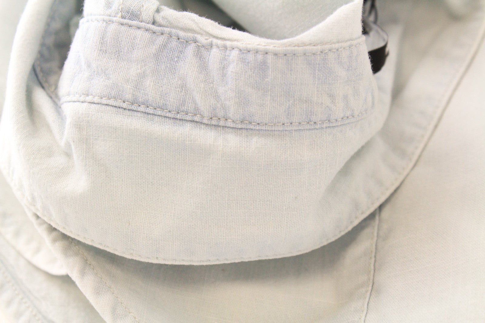 DENHAM Stories Women Dress XS Blue Pure Cotton Shirtdress Long Sleeved Washed