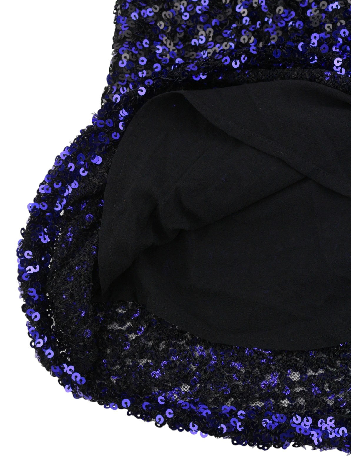 DESIGUAL Saturno Women Dress S Black Shiny Glitter Sequins A-Line Mini