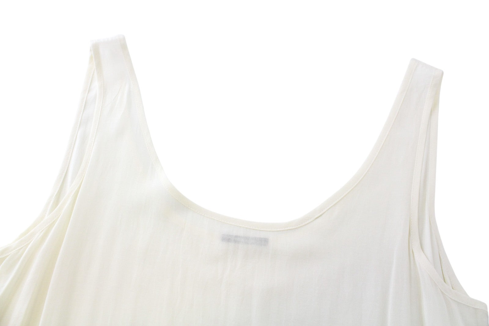 DENHAM Women Dress L White Patterned Layered 2in1 Summer Lightweight Belted