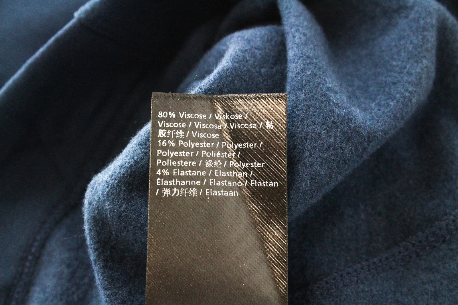 DENHAM Compass Women Dress XS Navy Stretch Short Sleeved Round Neck Summer Mini