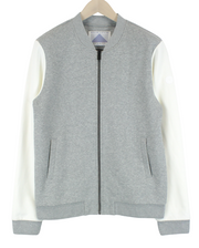 SCOTCH & SODA Ams Couture Men Jacket M Grey Long Sleeved Zipped Jersey Bomber