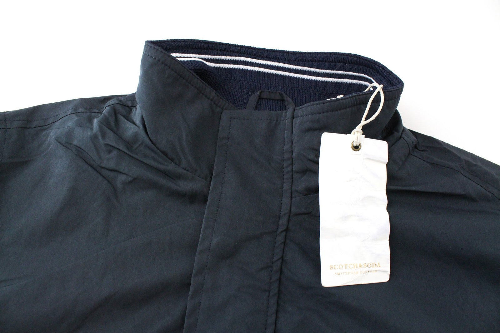 SCOTCH & SODA Ams Couture Men Jacket M Navy Casual Long Sleeve Zipped Lined