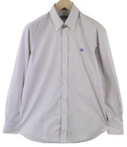 HARMONT & BLAINE Men Shirt S White Blue Yellow Patterned Cotton Long Sleeve