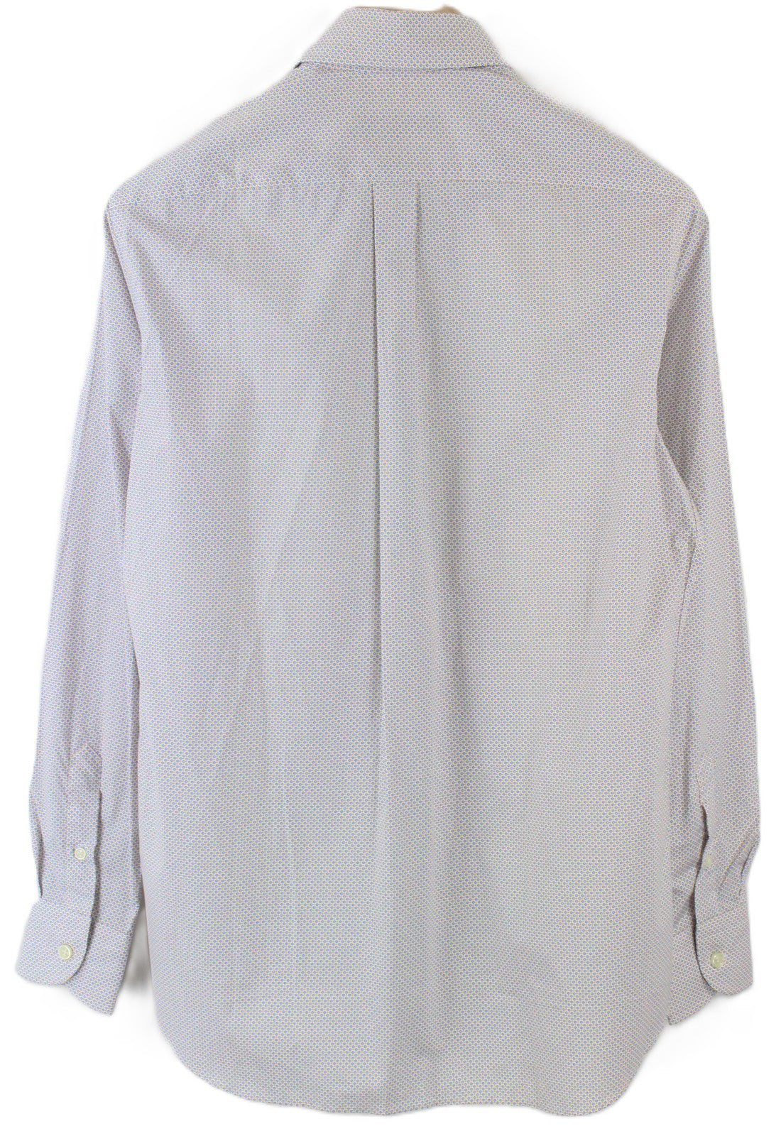 HARMONT & BLAINE Men Shirt S White Blue Yellow Pattern Cotton Long Sleeve