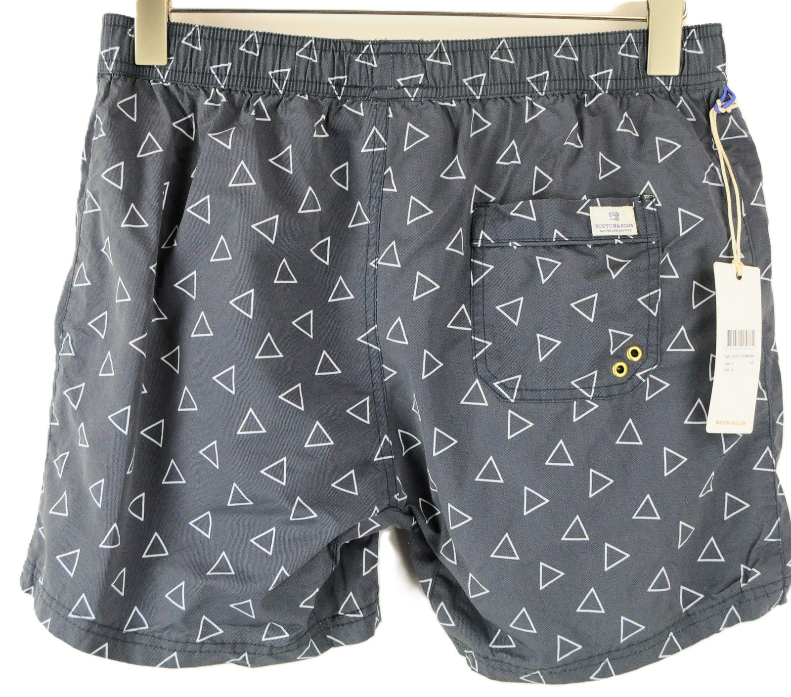 SCOTCH & SODA Ams Couture Men Swimwear M Greyish Blue Triangle Patterned Trunks