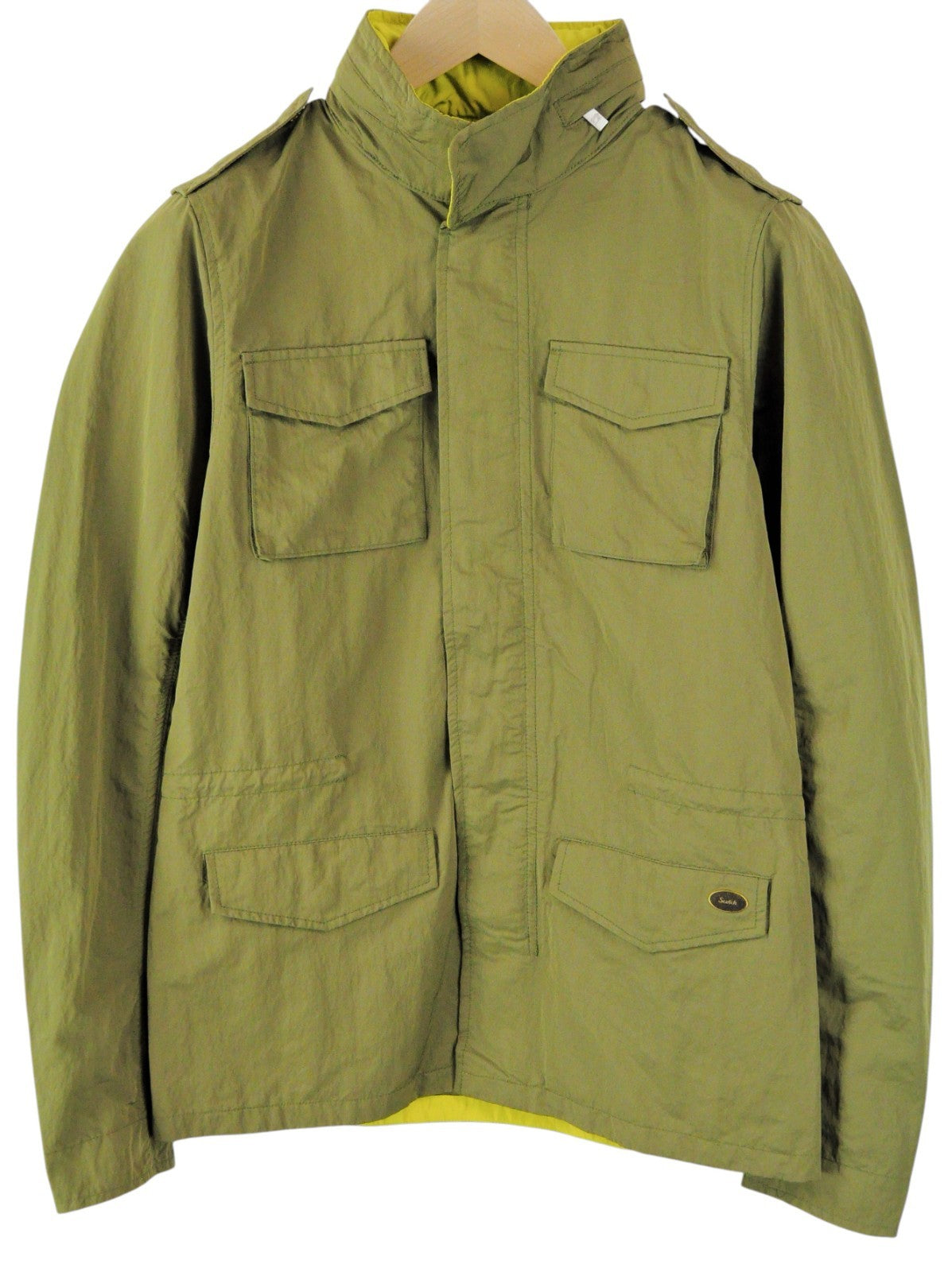 SCOTCH & SODA Ams Couture Men Jacket S Green Multi Pocket Long Sleeved Hooded