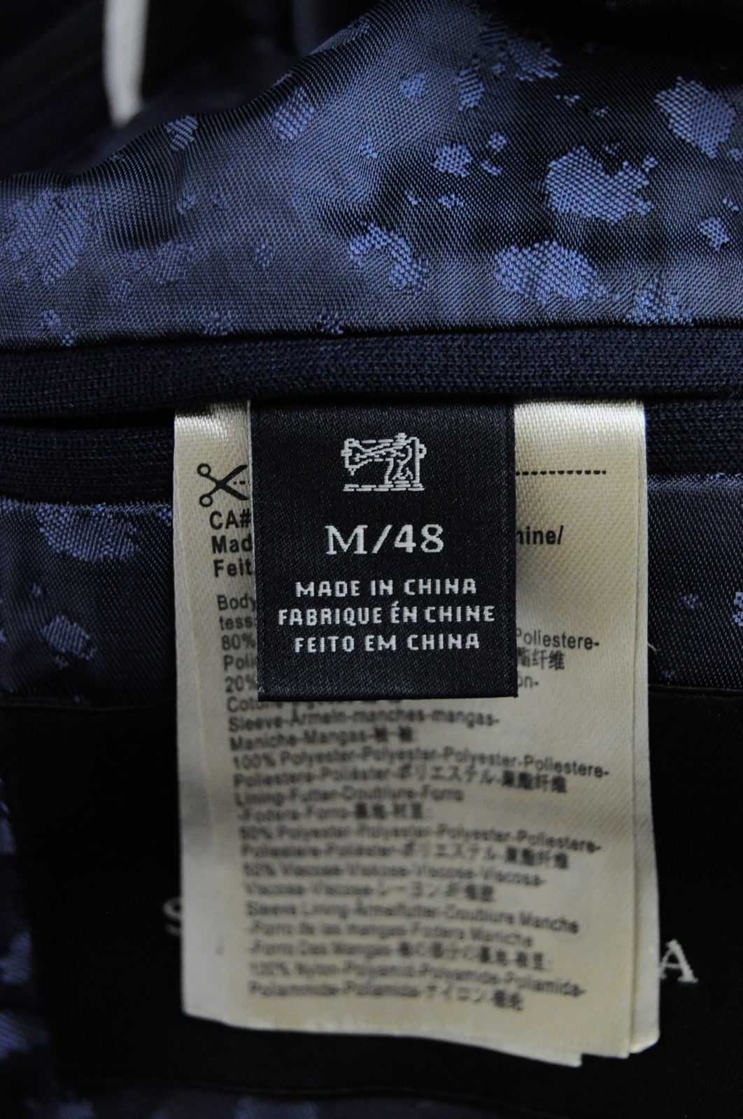 SCOTCH & SODA Ams Couture Men Jacket M Navy Cotton Blend Snaps Single-Breasted*