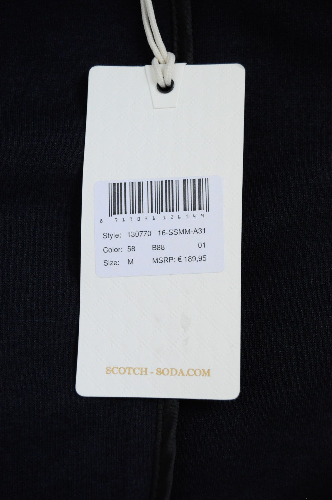 SCOTCH & SODA Ams Couture Men Jacket M Navy Cotton Blend Snaps Single-Breasted*