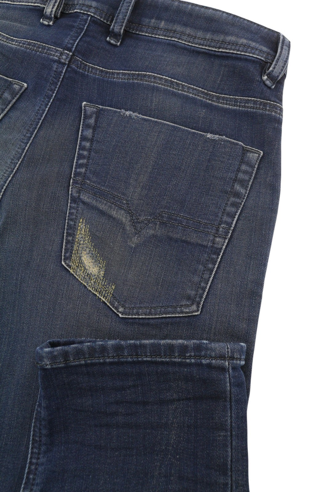 DIESEL Krooley-X-T 0870Z Men Jeans W28 Blue Faded Embroidered Slim Fit Jogg