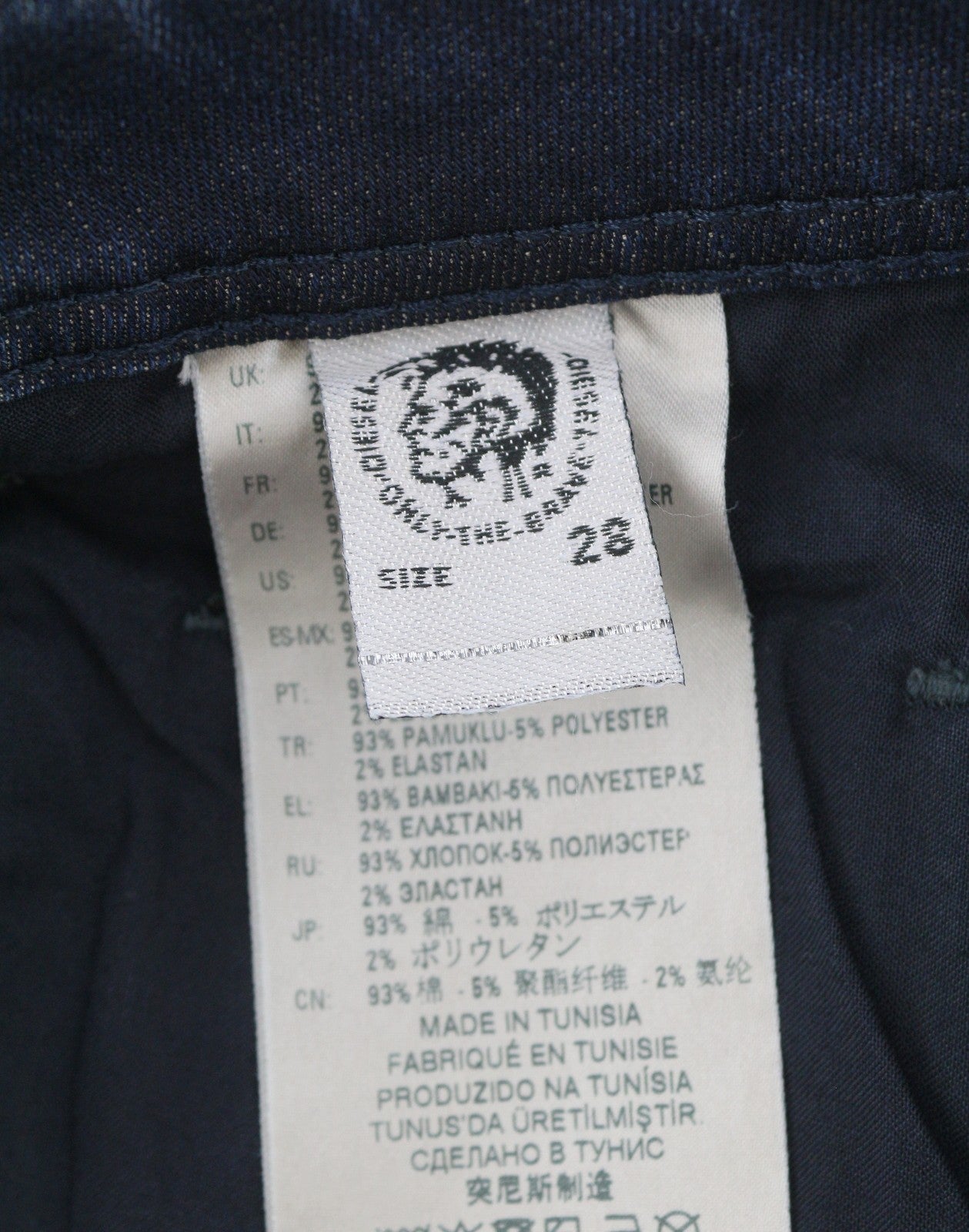 DIESEL Krooley-X-T 0870Z Men Jeans W28 Blue Faded Embroidered Slim Fit Jogg