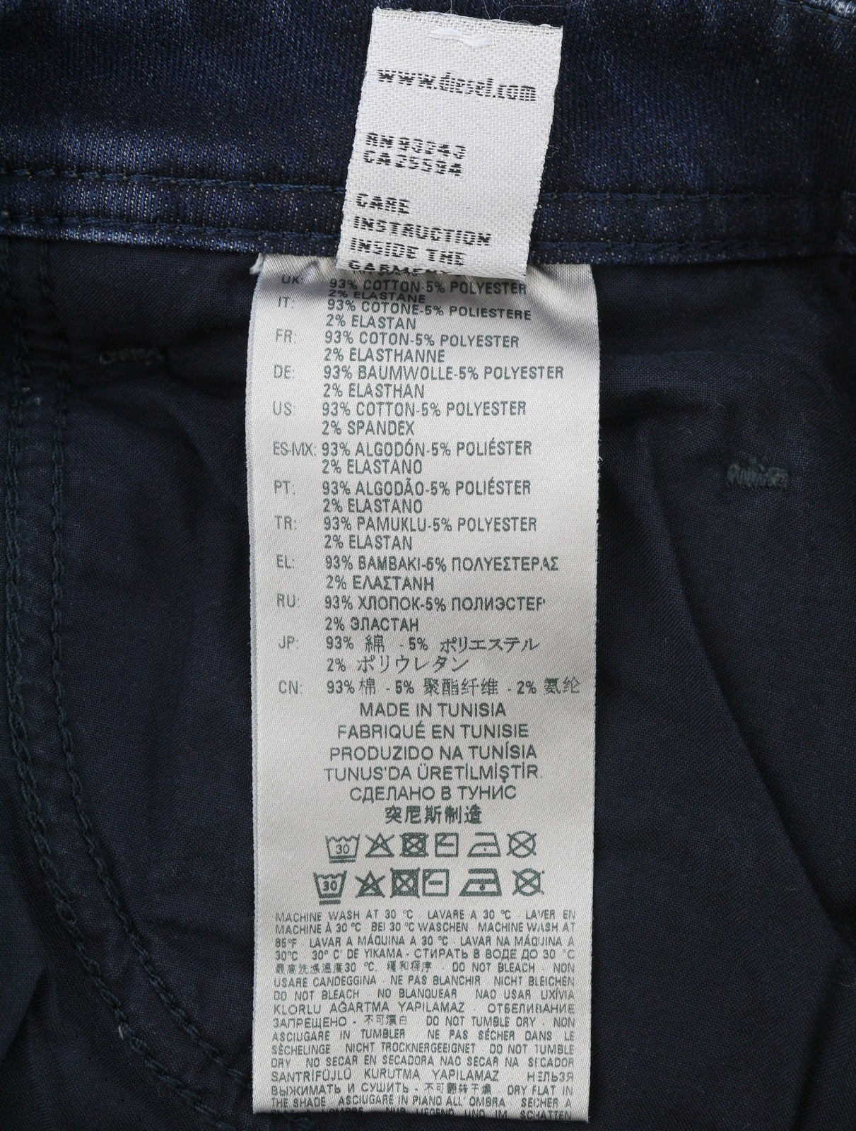 DIESEL Krooley-X-T 0870Z Men Jeans W28 Blue Faded Embroidered Slim Fit Jogg