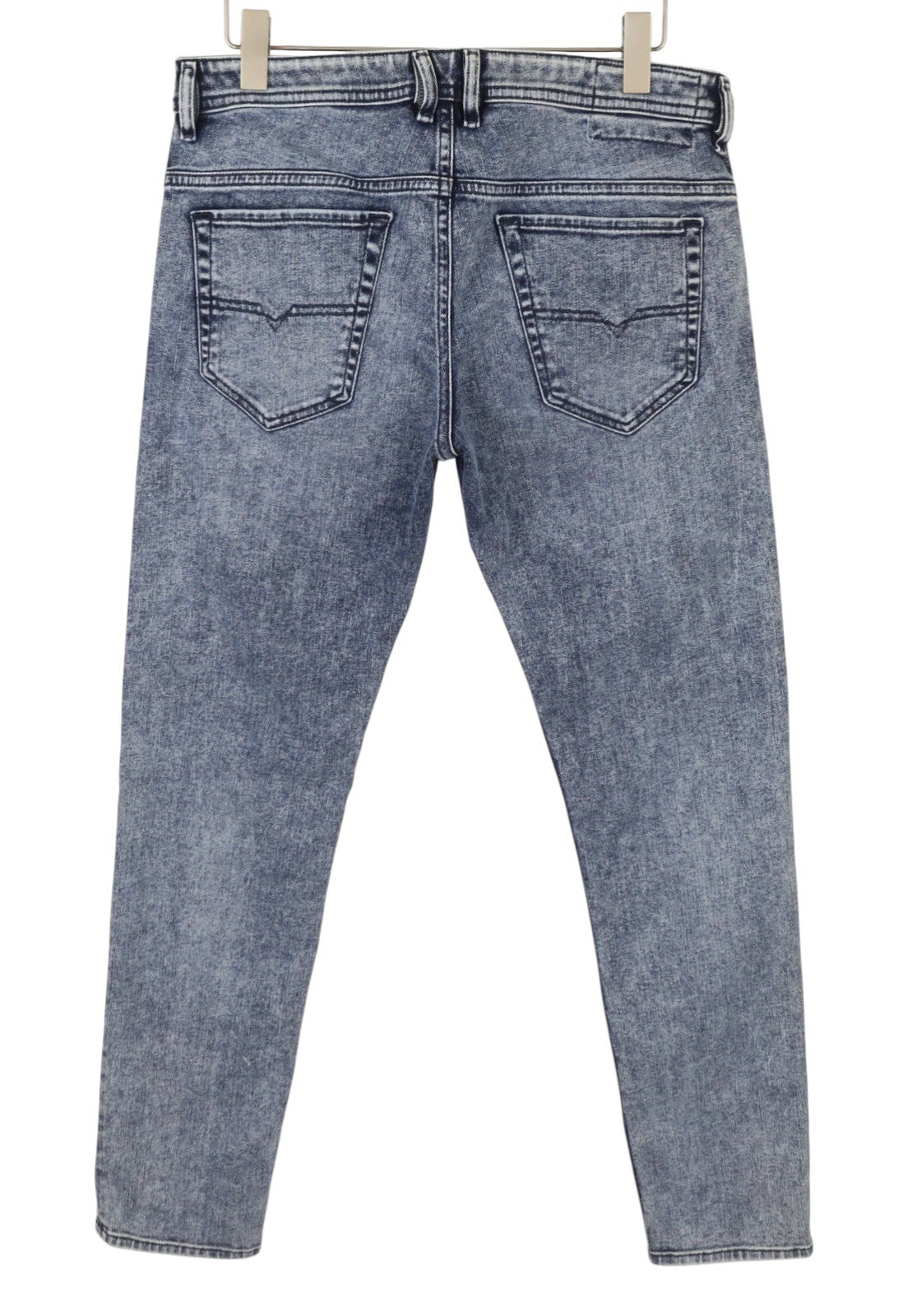 DIESEL Mharky 083AY Men Jeans W34 Blue Faded Slim Fit Zip Fly Denim