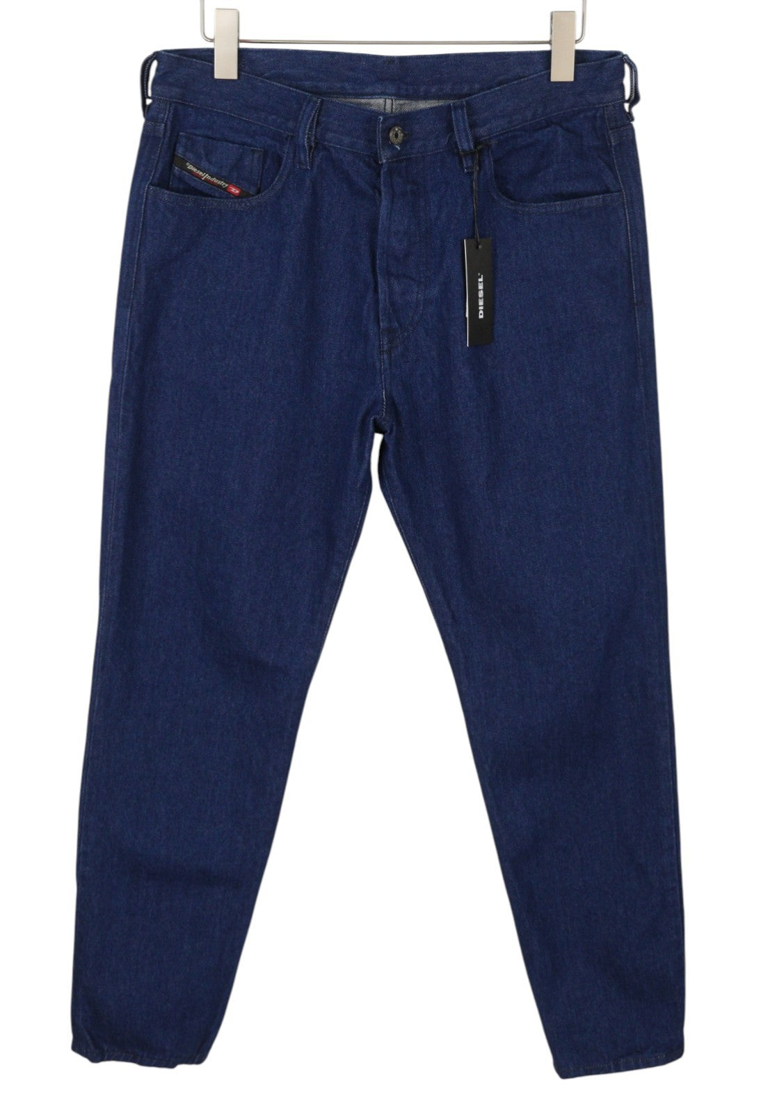 DIESEL Mharky 0078F Men Jeans W34 Dark Blue Tapered Fit Button Fly Denim