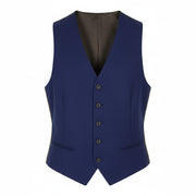 SUITSUPPLY Ferrara Men Waistcoat UK34R Blue Button-Up Single Breasted Formal