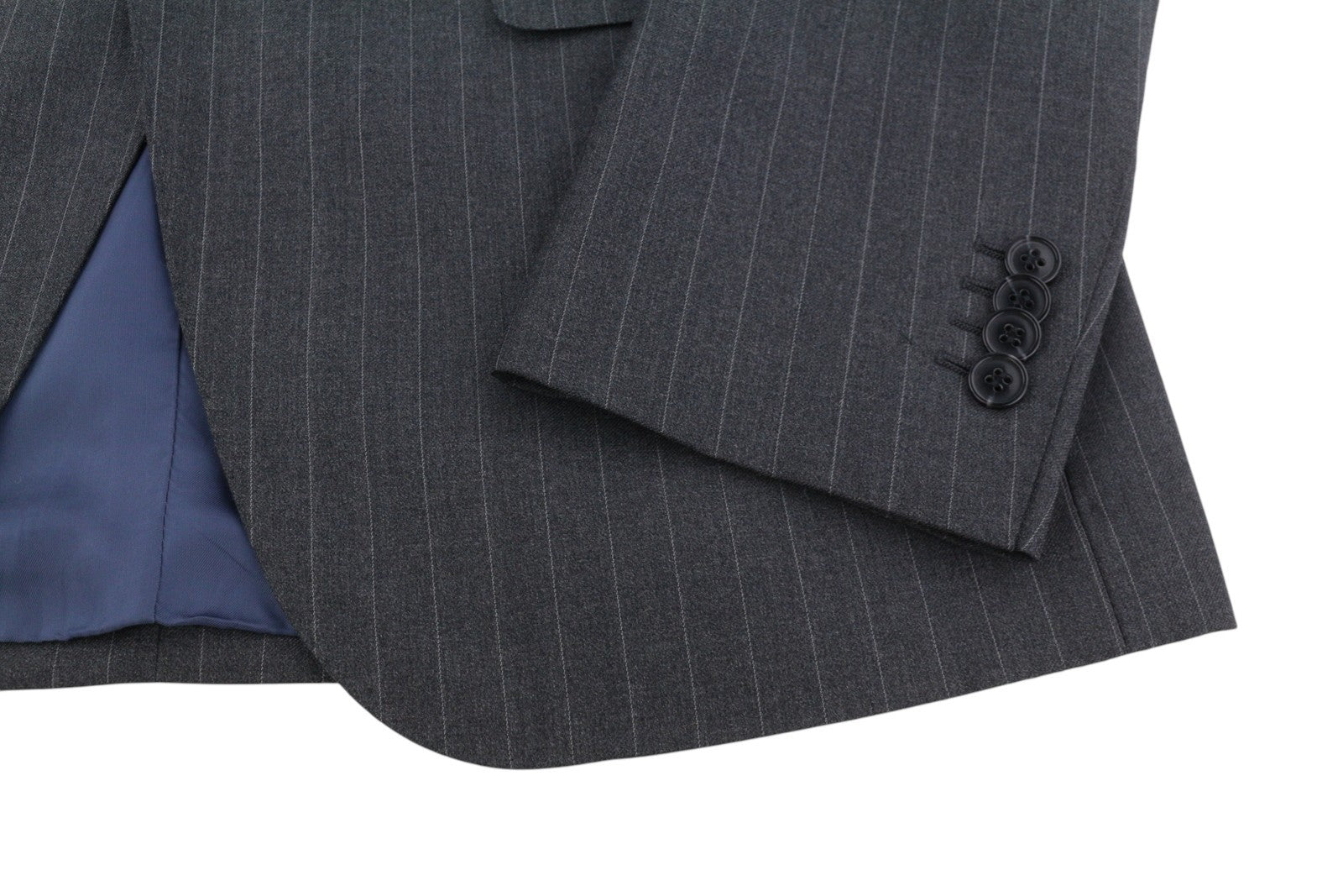 SUITSUPPLY Napoli Men Blazer UK38R Grey Wool Pinstriped Single Breasted