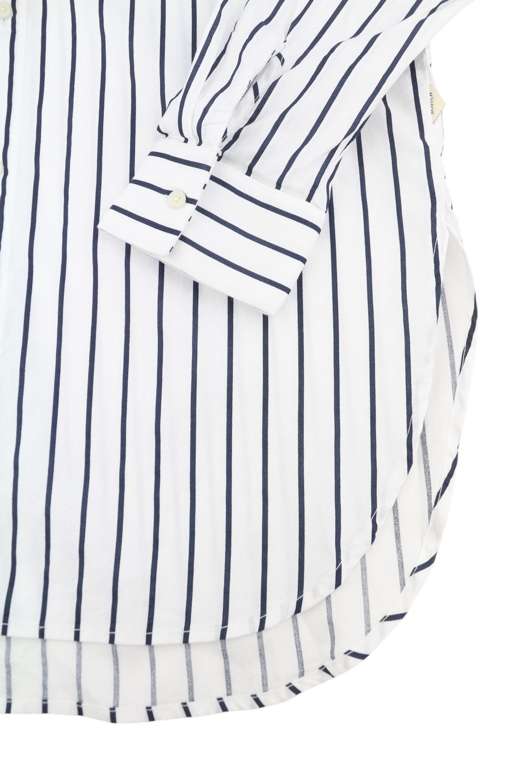 SCOTCH & SODA Men Shirt M Long Fit Oversizer Striped Button-Up Cotton White