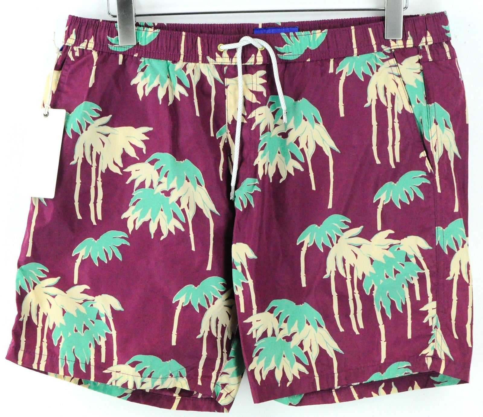 SCOTCH & SODA Ams Couture Men Swimwear L Purple Palm Print Pull On Trunks