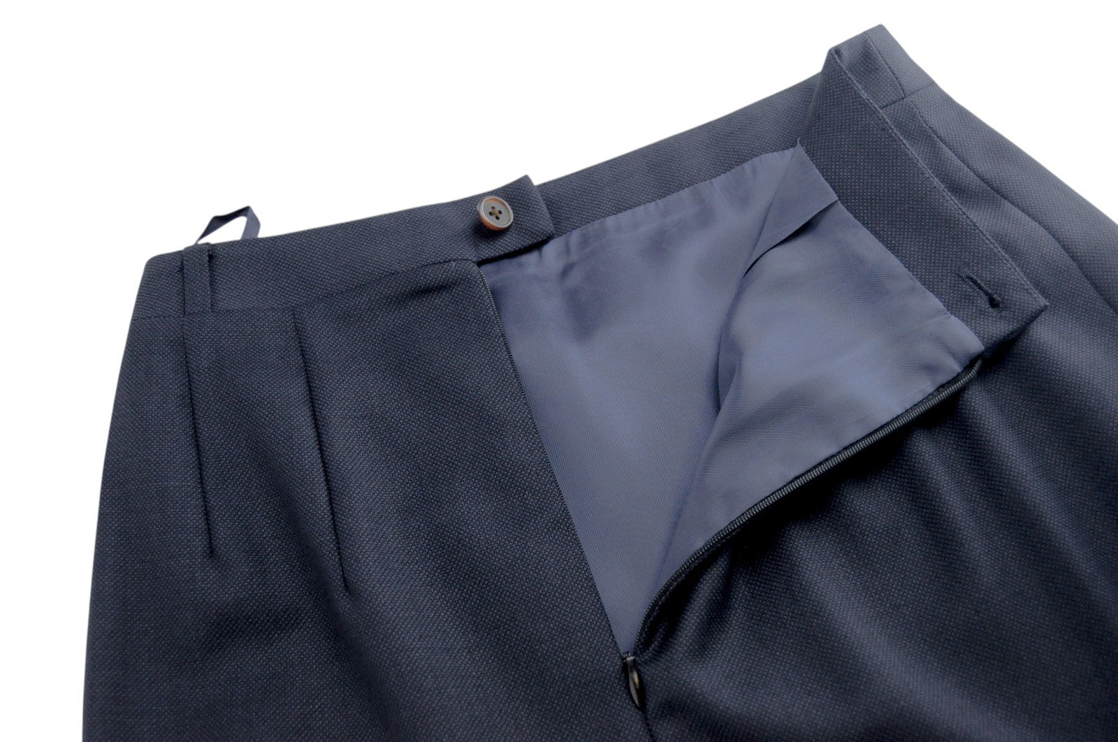 SUITSUPPLY Women Skirt 34 Navy Pure Wool Lined Classic Formal Vented