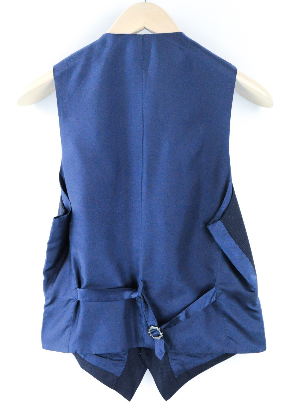 SUITSUPPLY Lazio Men Waistcoat UK34 Blue Pure Wool Single-Breasted Classic