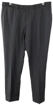 SUITSUPPLY Brescia Men Trousers UK38R Dark Grey Pure Wool Pleated Lined Formal