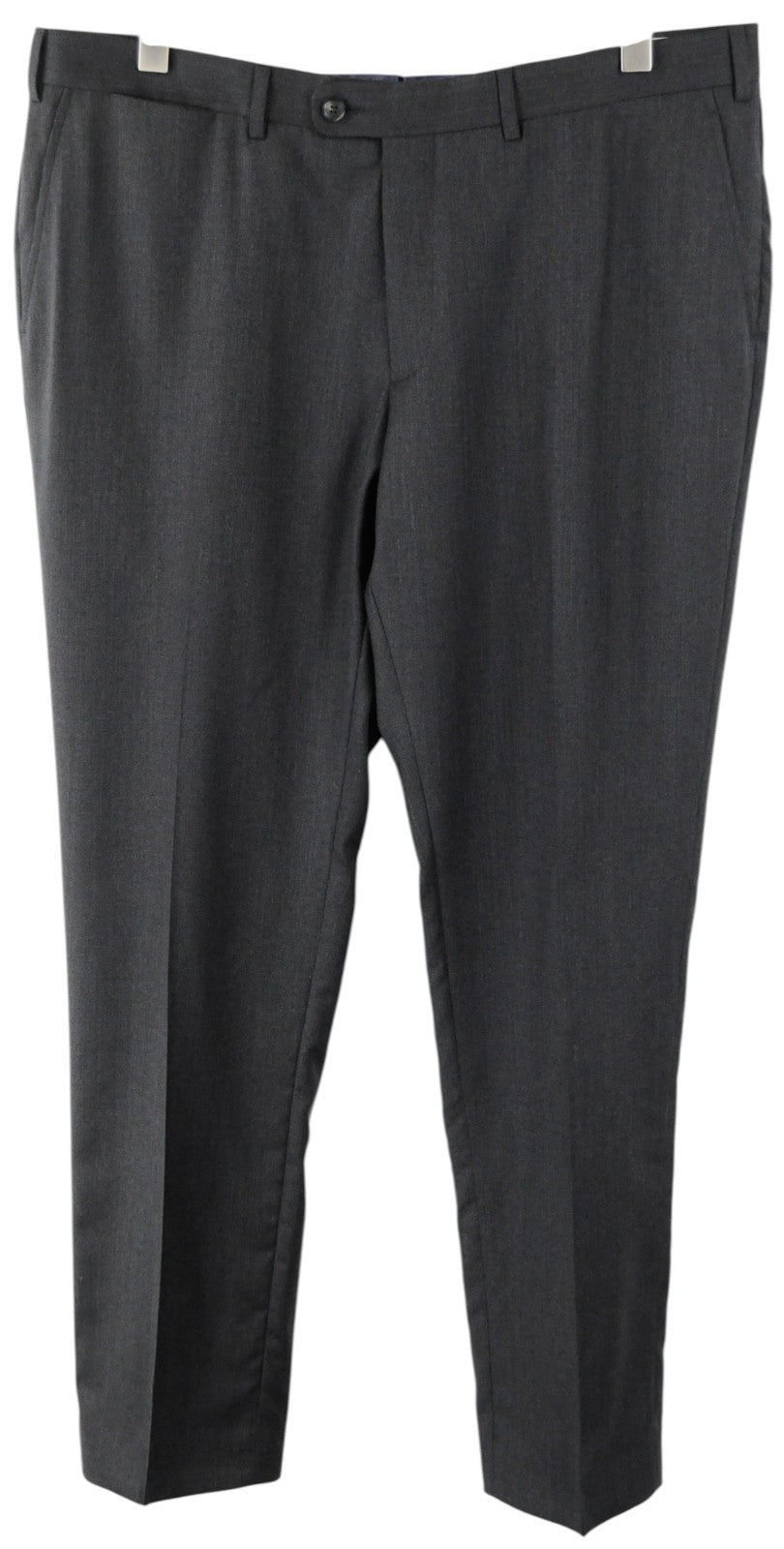 SUITSUPPLY Brescia Men Trousers UK38R Dark Grey Pure Wool Pleated Lined Formal