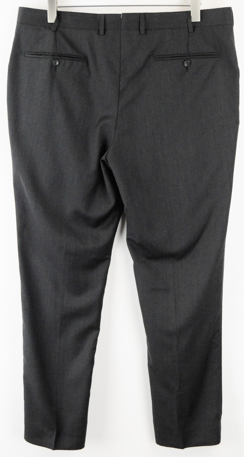SUITSUPPLY Brescia Men Trousers UK38R Dark Grey Pure Wool Pleated Lined Formal