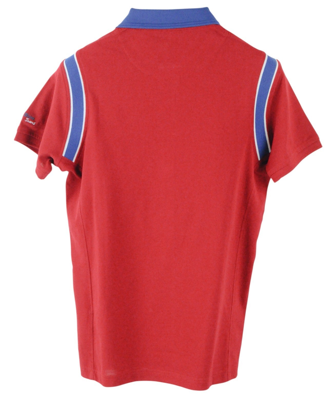 HARMONT & BLAINE Men T-Shirt S Red Pure Cotton Blue Details Short Sleeve Polo