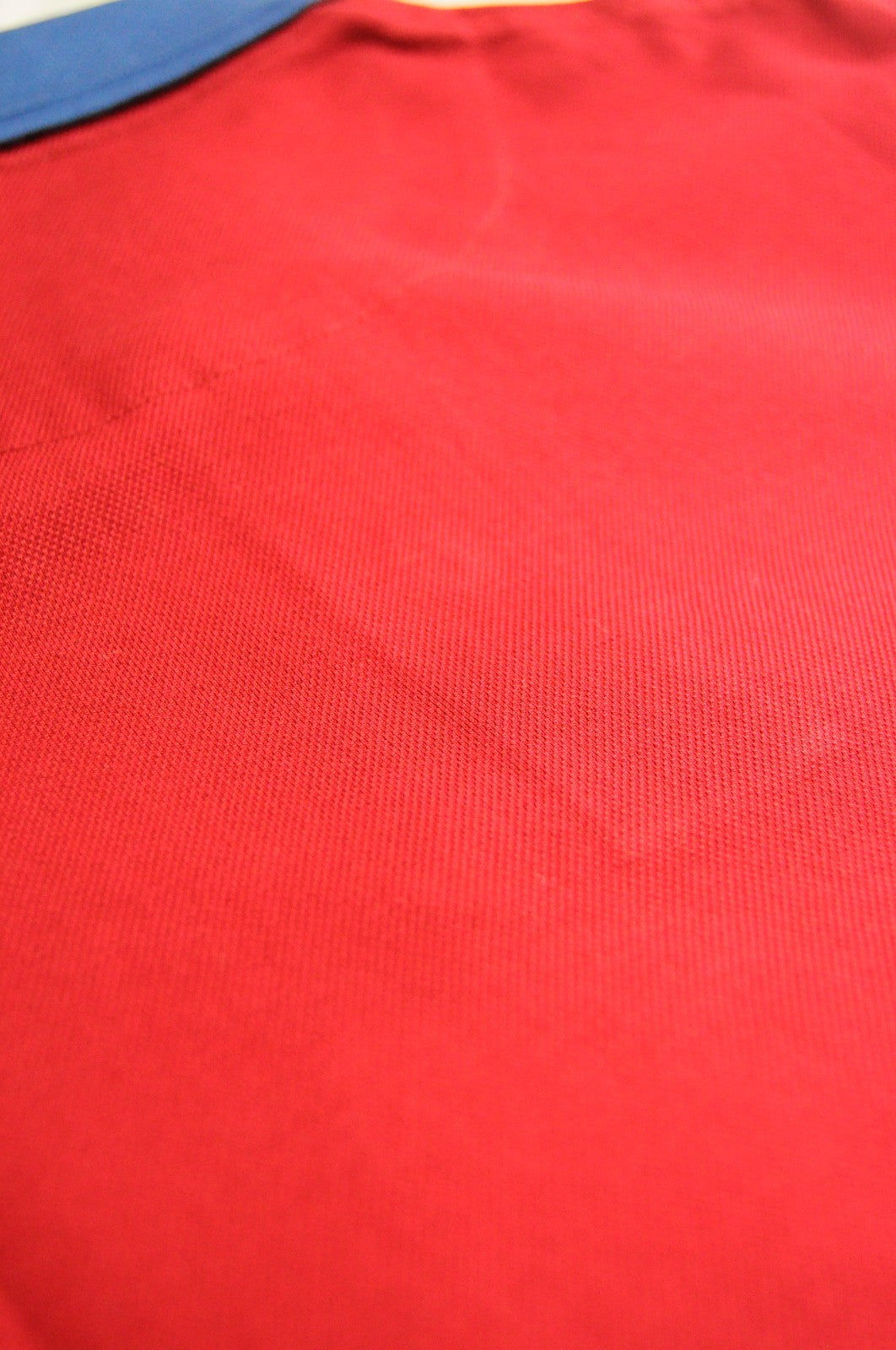 HARMONT & BLAINE Men T-Shirt S Red Logo Cotton Blue Details Short Sleeved Polo