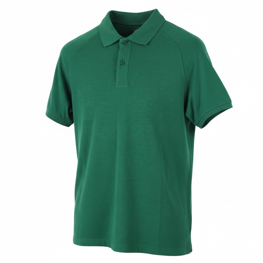 HARMONT & BLAINE Men T-Shirt L Green Cotton Stretch Short Sleeved Casual Polo