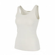 MAISON SCOTCH Women T-Shirt S Beige Pure Cotton Sleeveless Striped Round Neck