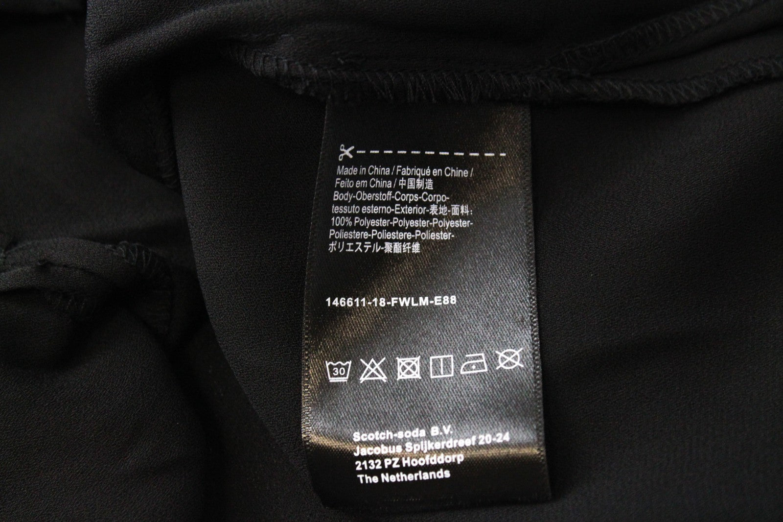 MAISON SCOTCH Women Dress L Black Long Sleeved 2in1 Layered Pocketed Pull On