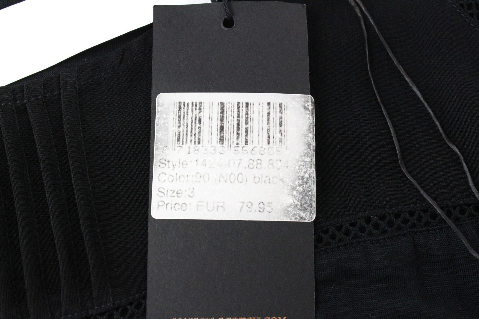 MAISON SCOTCH Women Dress L Black Long Sleeved 2in1 Layered Pocketed Pull On