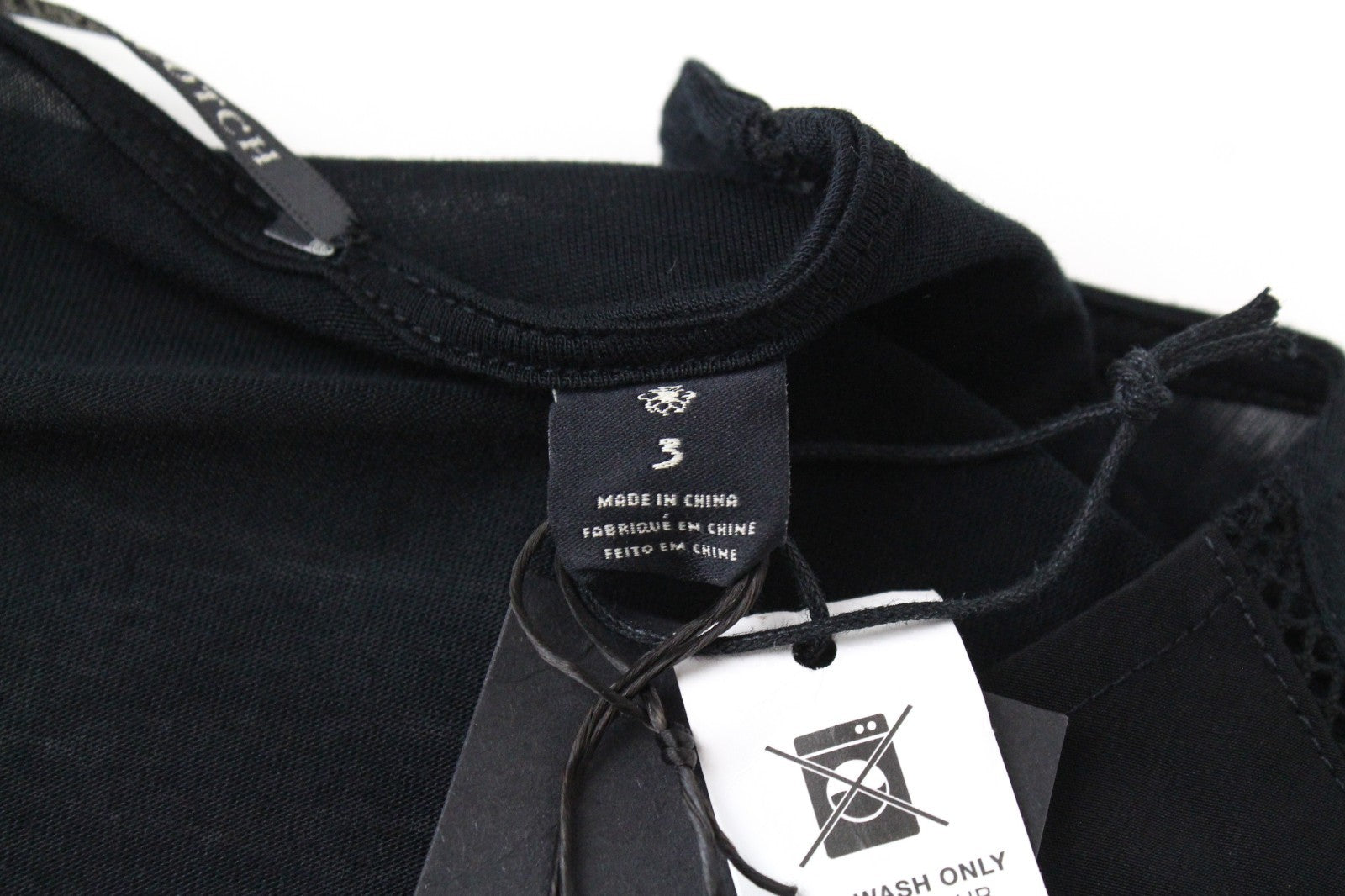 MAISON SCOTCH Women Dress L Black Long Sleeved 2in1 Layered Pocketed Pull On